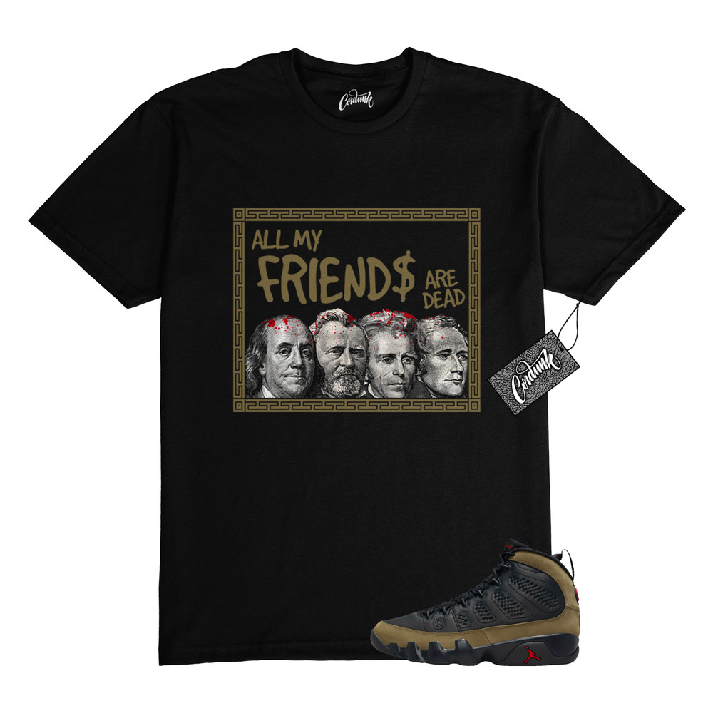 9 Olive 2024 True Red Black Light Military T Shirt to Match FRIENDS Jordan