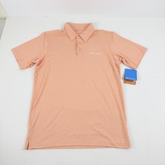 Columbia Men’s Carter Short Sleeve Performance Crest Polo – Apricot Fizz-Small