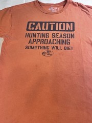 Bass Pro Shops Hunting Season Approaching T Shirt Medium Orange Cotton Tee