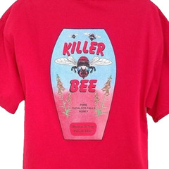 Vintage Killer Bee Honey T Shirt Mens Size XL Red 90s Tucalota Falls Hive USA