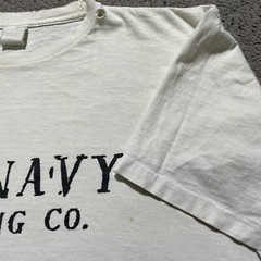 Vintage Old Navy T Shirt Mens Large White Single Stitch Distressed USA Made 1990