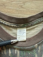 Lot of 3 Vintage Mossy Oak and Realtree Camo Long Sleeve Pocket T-Shirts