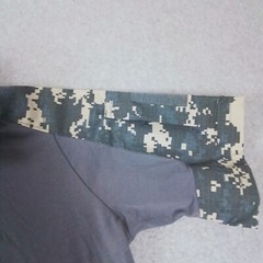 New Magcomsen First Grade Class B Men’s Size XL Shirt Gray W/Digital Camo Sleeve