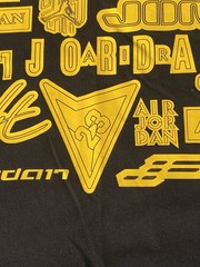Air Jordan T-Shirt Men’s Black Yellow Graphic Tee Jumpman Nike Basketball Shirt