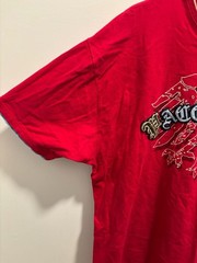 Vintage Paco Jeans 90s Y2K Hip-Hop Tee Shirt JNCO Style Size 4XL Red Embroidered