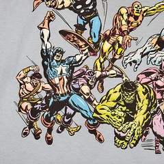 MARVEL Comics Mens 2XL XXL Blue Golden Age Aventures Hulk Thor Cpt America NWT