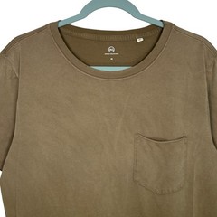 AG Adriano Goldschmied T-Shirt Mens M Brown Pocket Tee Distressed Raw Hem NEW