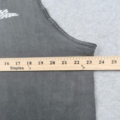 Vintage No Fear Tank Top Mens XL Faded Black Graphic Muscle Shirt 90s Distressed