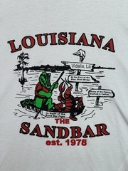 Vintage Louisiana The Sandbar EST 1978 White Short Sleeve T Shirt Sz 3XL