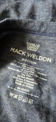 Mack Weldon Heather Blue Raglan Top Merino Wool Cashmere Blend Base Layer Medium