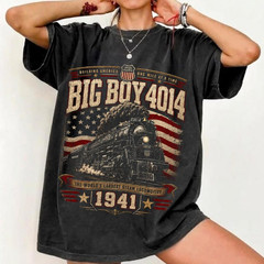 Big Boy 4014 Steam Engine Shirt, Vintage Locomotive Train Tee, Railroad History