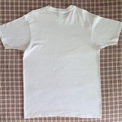 Vintage Hanes Plain Blank Solid White T Shirt Mens XL