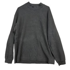 Uniqlo Mens Shirt Black Thick High Neck Stretch Minimalist Dark Academia L