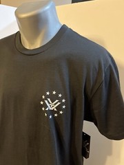 Vortex Optics Logo Men’s SS T-Shirt Black Cotton Poly – Athletic Cut Large – NWT