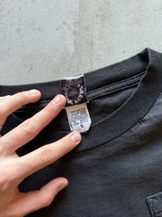 Vintage Chrome Hearts Black Long Sleeve Pocket Tee Star Graphic Print Size S