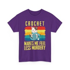 Knitting Shirt, Cat Crochet Makes Me Crocheting Handmade Lovers Women Shirt