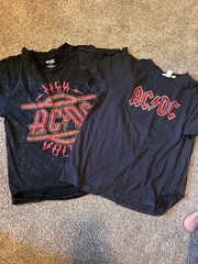 AC/DC graphic tee shirts