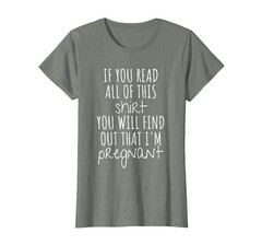 Witty Pregnancy Reveal Tee – Women’s Olive Heather T-Shirt, Size X-Large