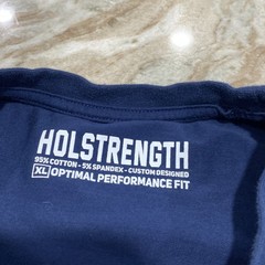 Holstrength Shirt Mens Sz XL Blue SS Workout Gym Christian Weightlifting