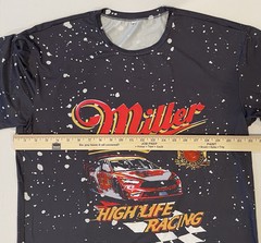 Miller High Life T-Shirt Size M – Medium Racing Race Car Beer Stretch