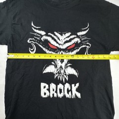 WWE Mens Brock Lesnar T-Shirt Large Black Cotton Wrestling Next Big Thing Skull