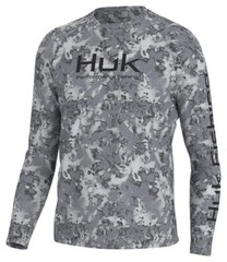 HUK Pursuit Crew Fin Flats LS Shirt H1200491- CHOOSE YOUR COLOR AND SIZE!