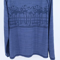 Tommy Bahama IslandZone Mens Large Blue Palm Tree Graphic Long Sleeve Shirt L/G