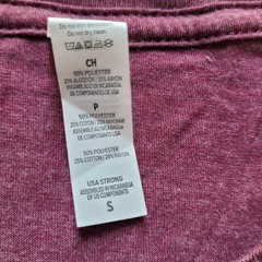 Men’s Small Plum/Purple Heathered Long Sleeve T-Shirt Soft Blend Tee NOWT