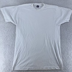 Vintage BVD Shirt Mens Medium White Crew Neck Undershirt Classic Plain Blank Tee