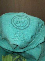 Life is Good Lawn Ranger Adult Medium Cyan TShirt