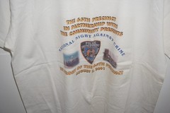 Vtg NYPD 66th Precinct 7/7 2001 National Night Against Crime T-Shirt Mens Size L