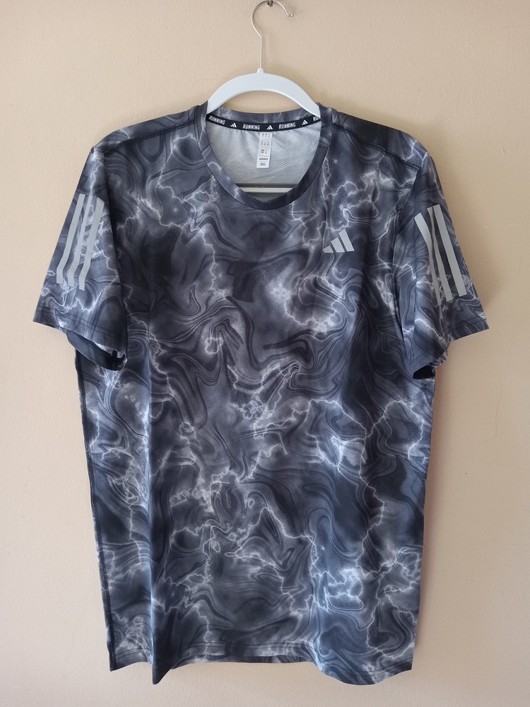 Adidas OTR AOP T-Shirt White / Black / Gray IB6394 Men’s Size Large (Y518)