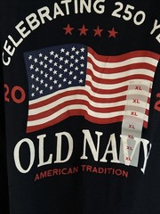 2026 Men’s OLD NAVY USA American Flag 4th of July T Shirt Size XL NAVY BLUE