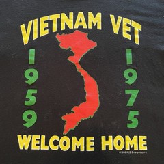 Vintage 90s Vietnam Veterans T-Shirt Mens XL US Army Welcome Home Black USA Made