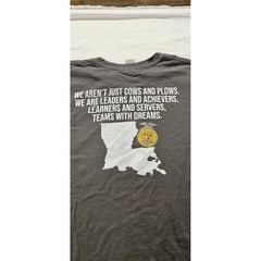 Gildan Live Oak FFA Louisiana T-Shirt Mens XL Gray Heavy Cotton Graphic Tee