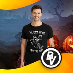 BROOKLYN VERTICAL Adult Halloween Printed T-Shirts Jack O’ Lantern Pumpkin Skele