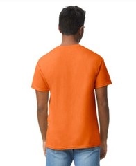 NEW First Quality Gildan Safety Orange Heavy Cotton Adult Short Sleeve Tee, Sz L
