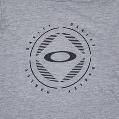 Oakley Men Graphic T-Shirt Gray Heathered Crew Neck Short Sleeve Size Medium