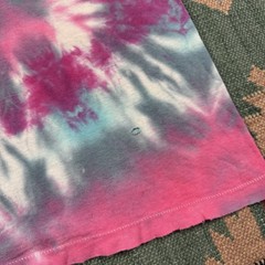 Vintage 90s Tie Dye Blank Distressed Cotton Hippie T-Shirt Size XL