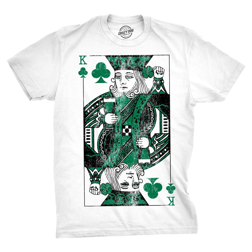 Mens Funny T Shirts King Of Clubs Classical Playing Card Tee For Men