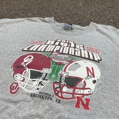 Step Ahead 2010 Big 12 Championship Oklahoma vs Nebraska T-Shirt Gray 2XL