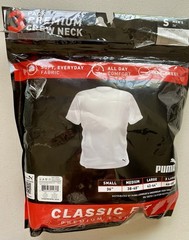 PUMA 2 Premium Crew Neck White T-Shirt Tag-Free All Day Comfort Small Open Bag