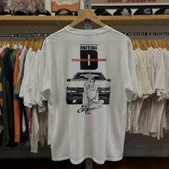 Initial D Washed T-Shirt White L