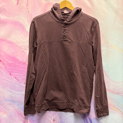 All in motion Hooded Long Sleeve Shirt S Thumbholes Sporty Classic Mountain Chic