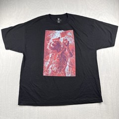 Marvel Rocket Raccoon Guardians of the Galaxy Men’s 2XL T-Shirt Black Cotton