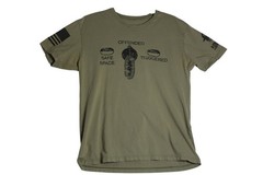 Grunt Style Green Safe Space Offended Triggered Tee Shirt Mens Large