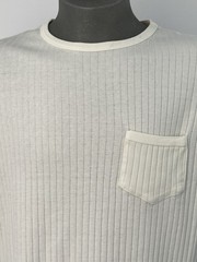 Knickerbocker Mens T-Shirt Milk White Size L Rib Pocket Short Sleeve Jersey