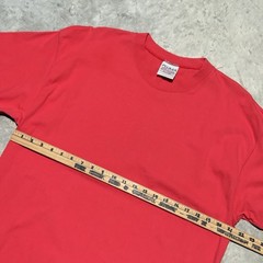 Vintage Pluma Shirt Men Large Crew Tee Red Tshirt Short Sleeve Plain USA Made