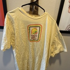 Taco Bell Classic Logo Retro Men’s Yellow T-Shirt Size XXLarge