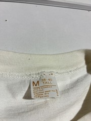 Vintage 1960s White Blank T Shirt JCPenney Single Stitch Medium Tall
